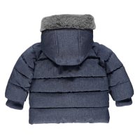 GX550B: Blue Textured Padded Coat (12-24 Months)